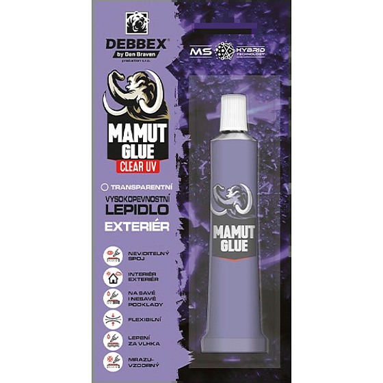 Den Braven Mamut Glue Clear 100 % UV Exteriér transparentné lepidlo, 25 ml