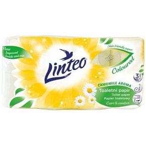Linteo toalettový papier harmanček, 3 vrstvy, 20 metrov, 16 rolí