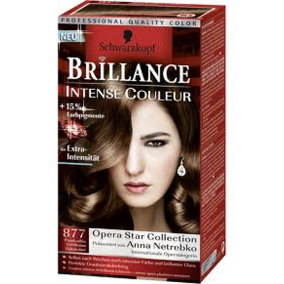 Schwarzkopf Brillance Color Creme farba na vlasy 877 zlatohnedá symfónia 50 ml