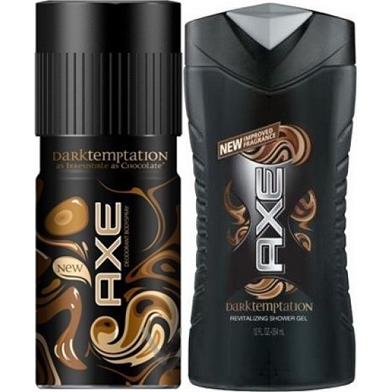 Axe Dark Temptation deodorant sprej pre mužov 150 ml + sprchový gél 250 ml, kozmetická sada