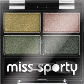 Miss Sporty Studio Colour Quattro očné tiene 412 Army Style Smoky 3,2 g