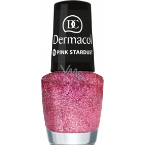 Dermacol Nail Polish with Effect Glitter Touch lak na nechty s efektom 15 Pink Stardust 5 ml