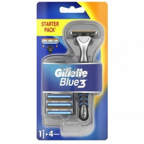 Gillette Blue 3 holiaci strojček + náhradné hlavice pre mužov 3 kusy