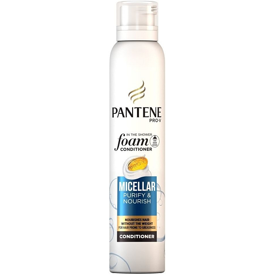 Pantene Pro-V Micellar Purify & Nourish penový balzam na vlasy do sprchy 180 ml