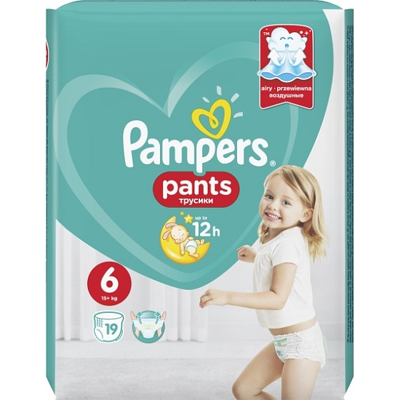 Pampers Pants 6 Giant 15+ kg plienkové nohavičky 19 kusov