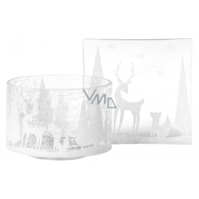 Yankee Candle Arctic Forest tienidlo + tanier veľký na stredné a veľké vonné sviečky Classic 10 x 15 cm (tienidlo) 15 x 15 cm (tanier)