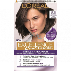 Loreal Paris Excellence Cool Creme farba na vlasy 5.11 Ultra popolavá svetlá hnedá