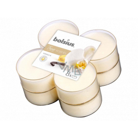 Bolsius Aromatic 2.0 Vanilka - Vanilkové maxi vonné čajové sviečky 8 kusov, doba horenia 8 hodín