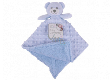 First Steps Teddy Bear Minky modrý 35 x 31 cm