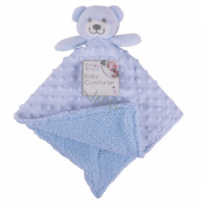 First Steps Teddy Bear Minky modrý 35 x 31 cm