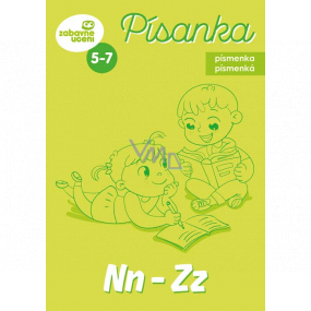 Ditipo Script Písmená od Nn po Zž moderný spôsob nácviku písania písmen 28 strán A5 147 x 210 mm vek 5-7 rokov