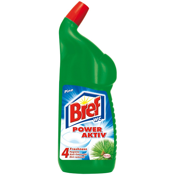 Bref Power Aktiv 4 Formula Borovica WC gélový čistič 750 ml