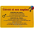 Nekupto Humorná ceduľka Užívaš si sex naplno 15x10 cm 1 kus
