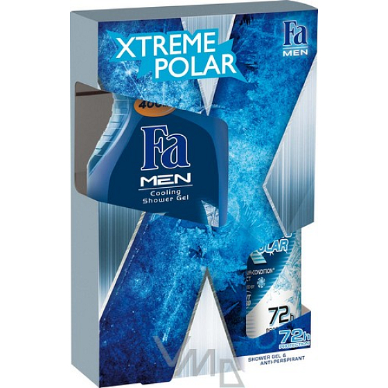 Fa Men Xtreme Polar sprchový gel 400 ml + dezodorant sprej 150 ml, kozmetická sada