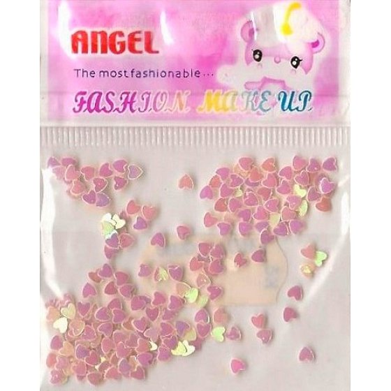 Angel Ozdoby na nechty srdiečka svetlo oranžovej 1 balenie