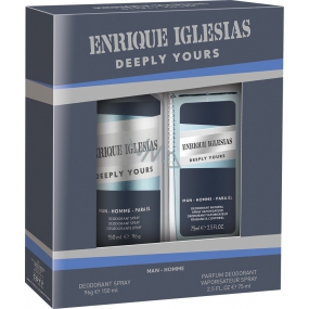 Enrique Iglesias Deeply Yours Man parfumovaný deodorant sklo 75 ml + dezodorant sprej 150 ml, kozmetická sada