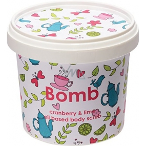 Bomb Cosmetics Brusnica a limetka - Cranberry and Lime Prírodné sprchový telový peeling 365 ml