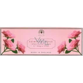 English Soap Letné Ruže prírodné parfumované mydlo s bambuckým maslom 3 x 100 g