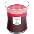 Woodwick Trilogy Sun Ripened Berries - Letné bobule vonná sviečka s dreveným knôtom a viečkom sklo stredná 275 g