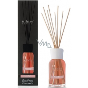 Millefiori Milano Natural Almond Blush - Mandľový prášok Difuzér 250 ml + 8 stebiel v dĺžke 30 cm do stredne veľkých priestorov vydrží minimálne 3 mesiace