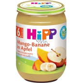 Hipp Ovocie Bio Jablká s mangom a banánmi ovocný príkrm, znížený obsah laktózy a bez pridaného cukru pre deti 190 g