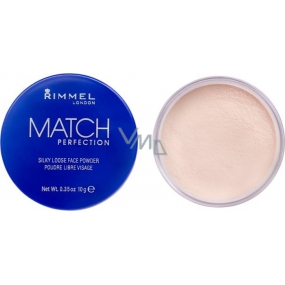 Rimmel London Match Perfection Loose Powder púder 001 Transparent 10 g