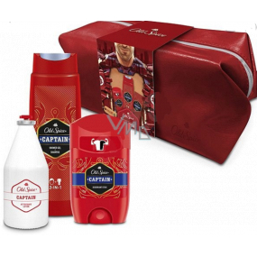 Old Spice Captain Travel antiperspirant dezodorant stick 50 ml + 2v1 sprchový gél na telo a vlasy 250 ml + voda po holení 100 ml + etue, kozmetická sada pre mužov