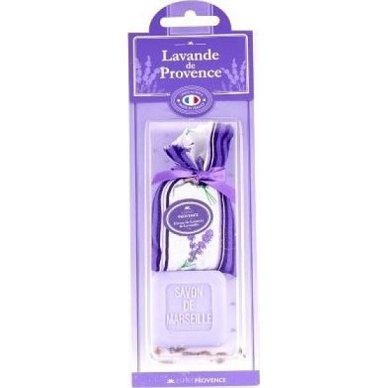 Esprit Provence toaletné mydlo 25 g + vrecúško s vôňou levandule, kozmetická sada pre ženy
