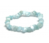 Larimar Troml náramok elastický prírodný kameň z lesklých a zaoblených kameňov 3 - 5 mm / 16 - 17 cm, kameň bájnej Atlantídy