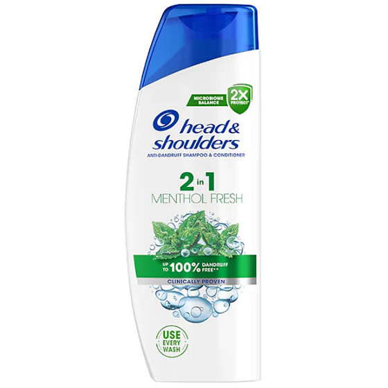 Šampón a balzam proti lupinám Head&Shoulders Menthol 2v1 250 ml
