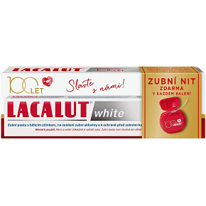 Lacalut White zubná pasta + zubná niť, 75 ml