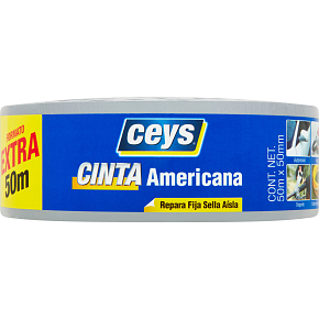 Ceys lepiaca americká páska, strieborná 50 mm x 50 m Ceys lepiaca americká páska, strieborná 50 mm x 50 m