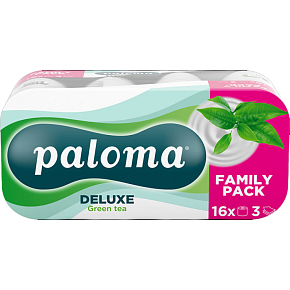 Paloma 3vrstvový toilet papier Green Tea, 16 rolí Paloma 3vrstvový toilet papier Green Tea, 16 rolí