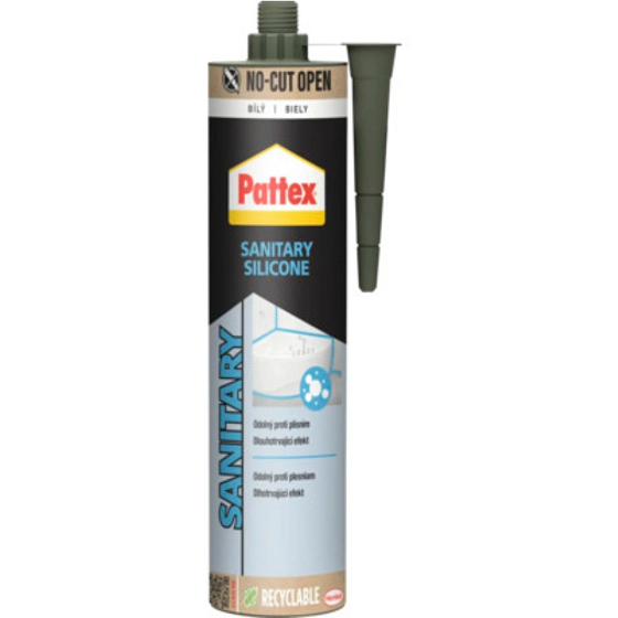 PATTEX Sanitačný silikón, biely, 280 ml