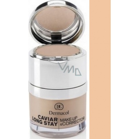 Dermacol Caviar Long Stay Make-Up & Corrector make-up s kaviárom a zdokonaľovací korektor 01 Pale 30 ml