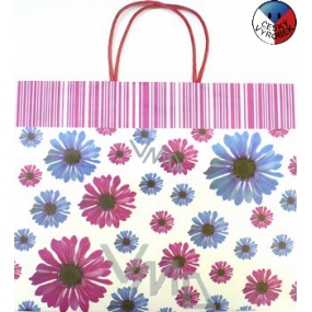 Nekupto Darčeková Kraftová taška 32,5 x 26 x 13 cm Kvety 1 kus 125