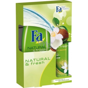 Fa Natural & Fresh sprchový gél 250 ml + Dezodorant sprej 150 ml, kozmetická sada