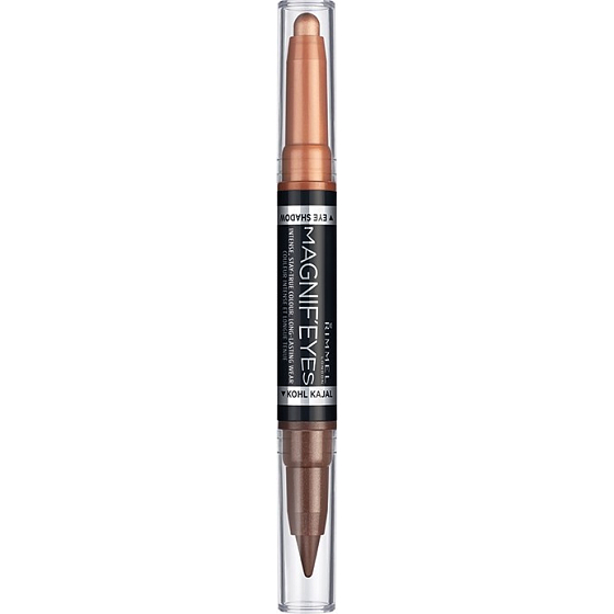 Rimmel London magnify Eyes 2v1 očné tiene a kajalová ceruzka 002 Kissed By A Rose zlaté 1,6 g