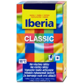 Iberia Classic Farba na textil námornícka modrá - tmavomodrá 2 x 12,5 g