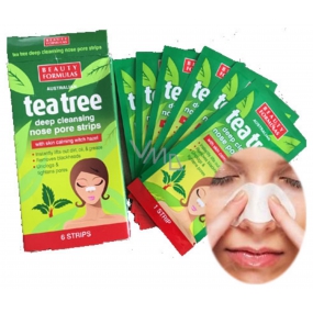 Beauty Formulas Tea Tree pásky na nos 6 kusov