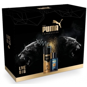Puma Live Big toaletná voda pre mužov 50 ml + dezodorant sprej pre mužov 150 ml, darčeková sada
