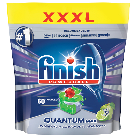 Finish Quantum Max Apple & Lime Blast tablety do umývačky riadu 60 kusov 930 g
