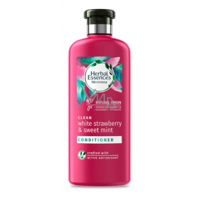 Herbal Essences Clean Strawberry & Sweet Mint Kondicionér s jahodami a mätou, pre lesklé a hydratované vlasy, bez parabénov 360 ml