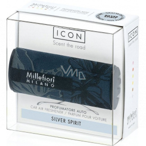 Millefiori Milano Icon Silver Spirit - Strieborný svit vôňa do auta Textil Floral vonia až 2 mesiace 47 g