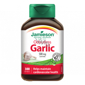 Jamieson Cesnak bez zápachu 500 mg, doplnok stravy s rastlinným výťažkom 300 kapslí