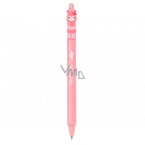 Colorino Gumovatelné pero Lama ružové, modrá náplň 0,5 mm