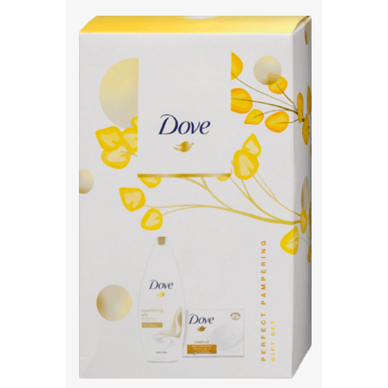 Dove Nourishing Silk Moroccan Argan Oil sprchový gél 250 ml + Argan toaletné mydlo 100 g, kozmetická sada