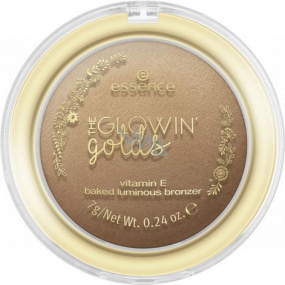 Essence The Glowin 'Golds Vitamín E Baked Luminous Bronzer bronzer 01 Live Life Golden! 7 g