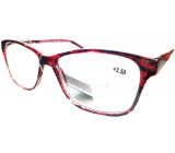 Berkeley Čtecí dioptrické brýle +3,5 plast mourovaté červené 1 kus MC2224