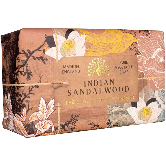Anglické mydlo Sandalwood prírodné parfumované toaletné mydlo s bambuckým maslom 190 g